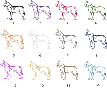 Autoaufkleber "Saarlooswolfhund" Kontur