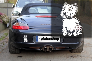 Autoaufkleber "West Highland Terrier" Kontur