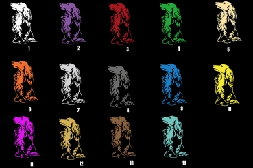 Autoaufkleber "Dackel (Langhaar)" Kontur