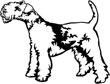 Autoaufkleber "Lakeland Terrier" Kontur