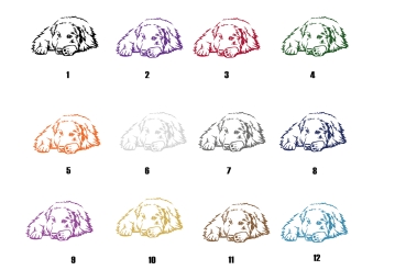 Autoaufkleber "Pyrenäenberghund" Kontur
