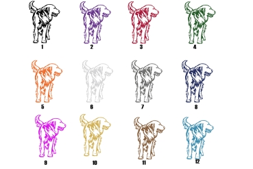 Preview: Autoaufkleber "Golden Retriever" Kontur