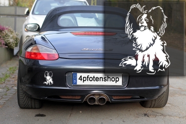 Autoaufkleber "Papillon" Kontur