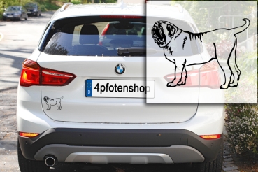 Autoaufkleber "Englischer Mastiff" Kontur