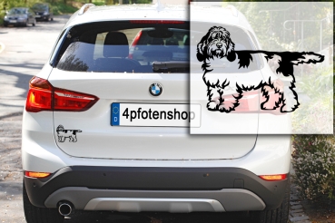 Autoaufkleber "Petit Basset Griffon Vendéen" Kontur