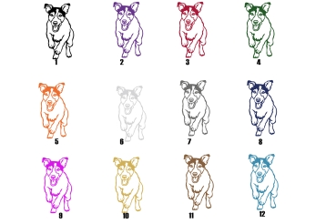 Autoaufkleber "Jack Russell Terrier" Kontur