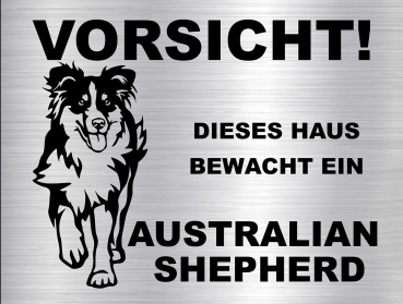 Hundeschild Australian Shepherd