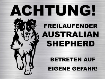 Hundeschild Australian Shepherd