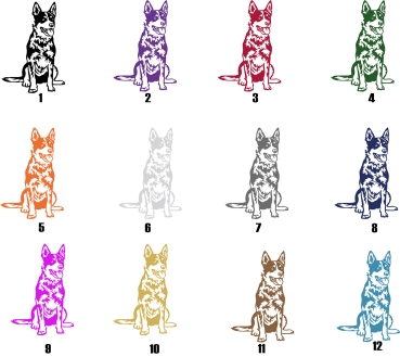 Autoaufkleber "Australian Cattle Dog" Kontur