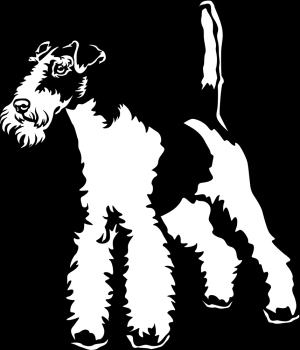 Autoaufkleber "Foxterrier (Drahthaar)" Kontur