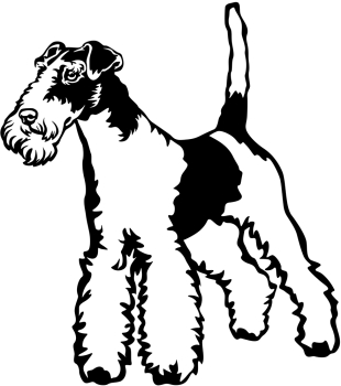 Autoaufkleber "Foxterrier (Drahthaar)" Kontur