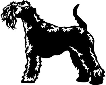 Autoaufkleber "Kerry Blue Terrier" Kontur
