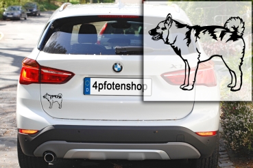 Autoaufkleber "Norwegischer Elchhund" Kontur