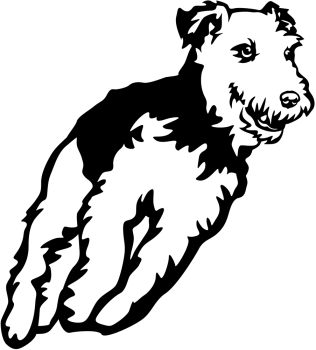 Autoaufkleber "Welsh Terrier" Kontur