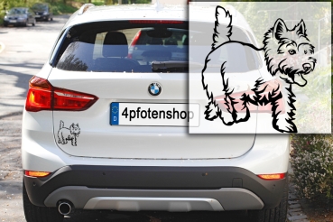 Autoaufkleber "West Highland Terrier" Kontur