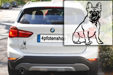 Autoaufkleber "Französische Bulldogge" Kontur