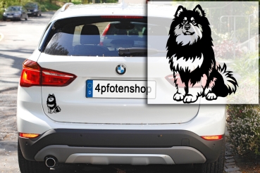 Autoaufkleber "Finnischer Lapphund" Kontur