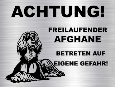 Hundeschild Afghane