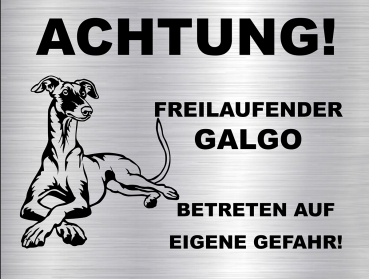 Hundeschild Galgo