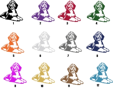 Preview: Autoaufkleber "Bernedoodle" Kontur