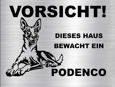 Hundeschild Podenco