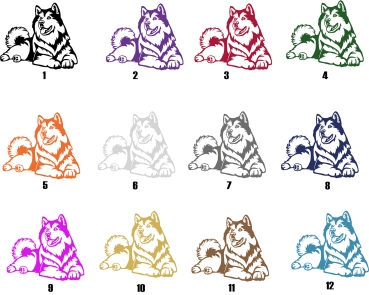 Autoaufkleber "Alaskan Malamute" Kontur