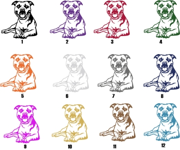 Autoaufkleber "American Staffordshire Terrier" Kontur