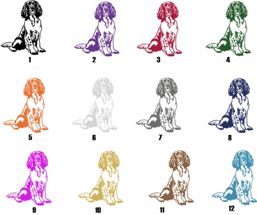 Preview: Autoaufkleber "Englischer Springer Spaniel" Kontur
