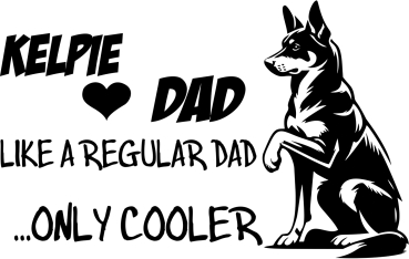 Aufkleber Australian Kelpie "Kelpie Dad"