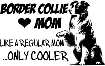 Aufkleber Border Collie "Border Collie Mom"