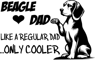 Aufkleber Beagle "Beagle Dad"