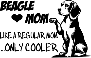 Aufkleber Beagle "Beagle Mom"