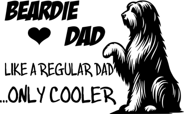 Aufkleber Bearded Collie "Beardie Dad"