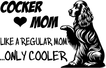 Aufkleber Cocker Spaniel "Cocker Mom"