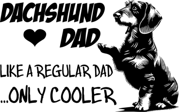 Aufkleber Dackel (Rauhaardackel) "Dachshund Dad"