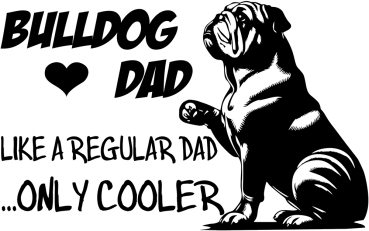 Aufkleber Englische Bulldogge "Bulldog Dad"