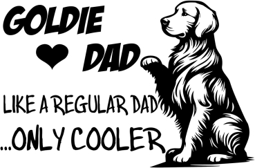 Aufkleber Golden Retriever "Goldie Dad"
