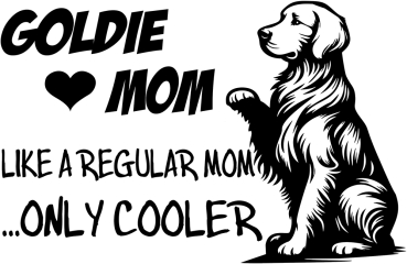 Aufkleber Golden Retriever "Goldie Mom"