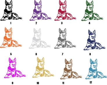 Autoaufkleber "Australian Cattle Dog" Kontur