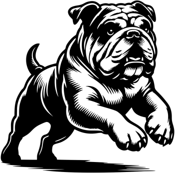 Autoaufkleber "Old English Bulldog" Kontur