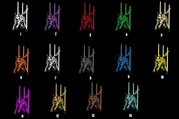Autoaufkleber Australian Cattle Dog Agility-Slalom * für dunkle Hintergründe