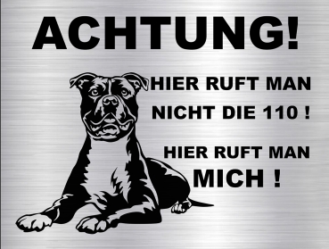 Hundeschild American Staffordshire Terrier