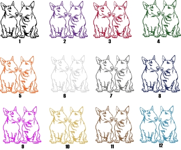 Autoaufkleber "Bullterrier" Kontur