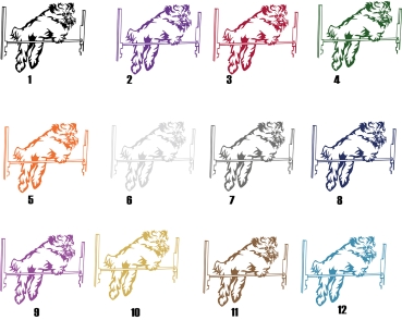 Autoaufkleber Briard Agility-Hürde * für helle Hintergründe
