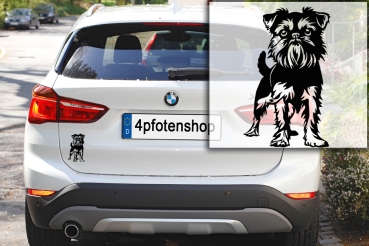 Autoaufkleber "Brüsseler Griffon" Kontur