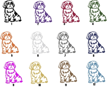 Autoaufkleber "Shih-Tzu" Kontur