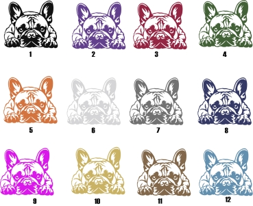 Autoaufkleber "Französische Bulldogge" Kontur