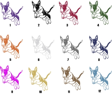 Autoaufkleber "Bullterrier" Kontur