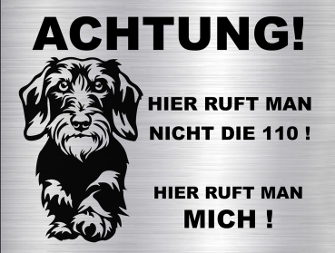 Hundeschild Rauhaardackel