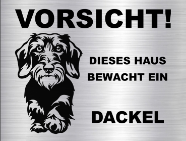 Hundeschild Rauhaardackel